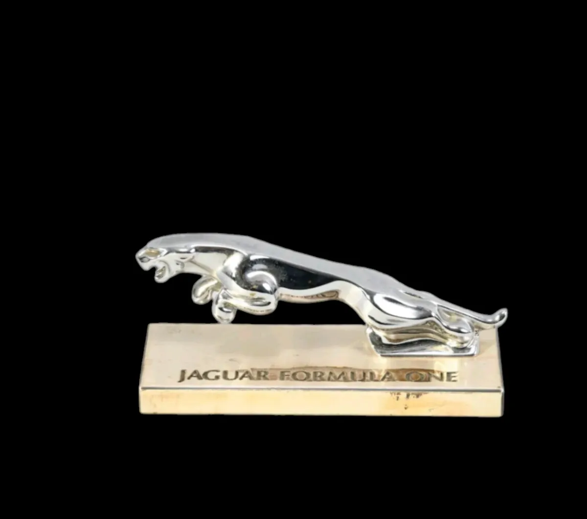 Rare silver metal Jaguar Formula one mascot - Image 2