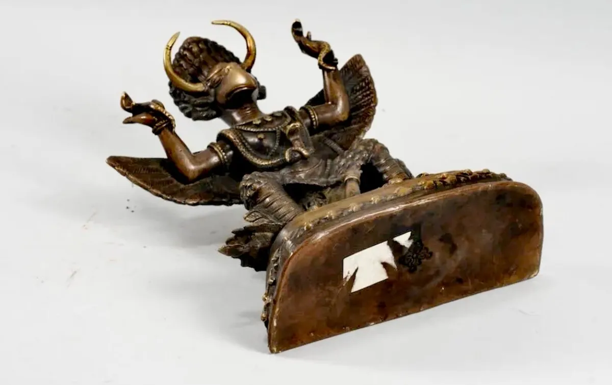 Antique bronze Garuda statue - Image 4