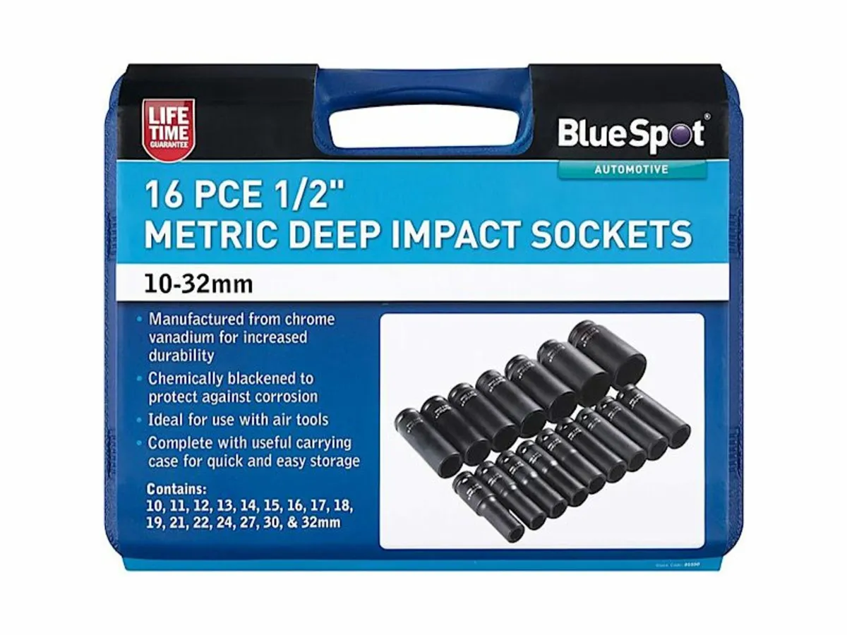 10-32mm 1/2" Deep Impact Socket Set - Image 3
