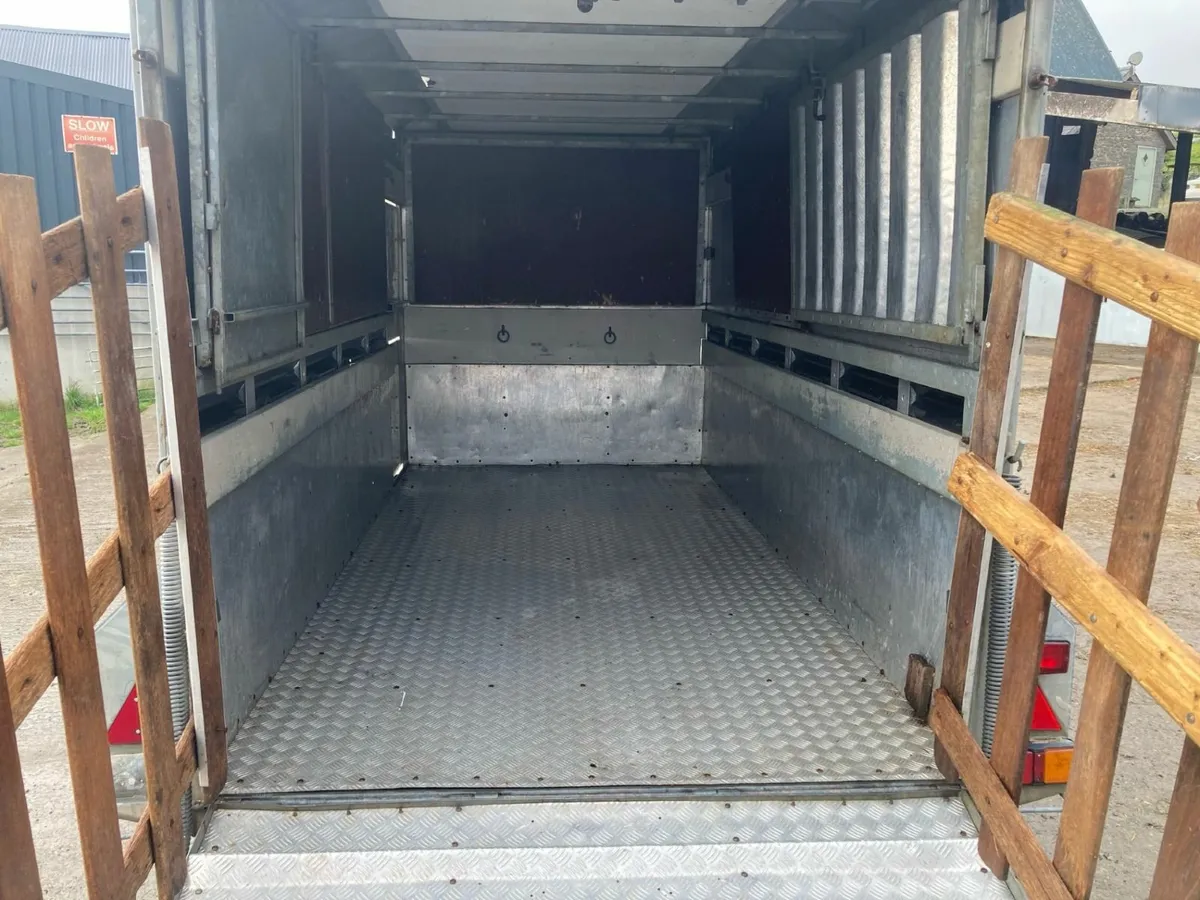 12ft bateson stock trailer. Very good tyres. Good - Image 2