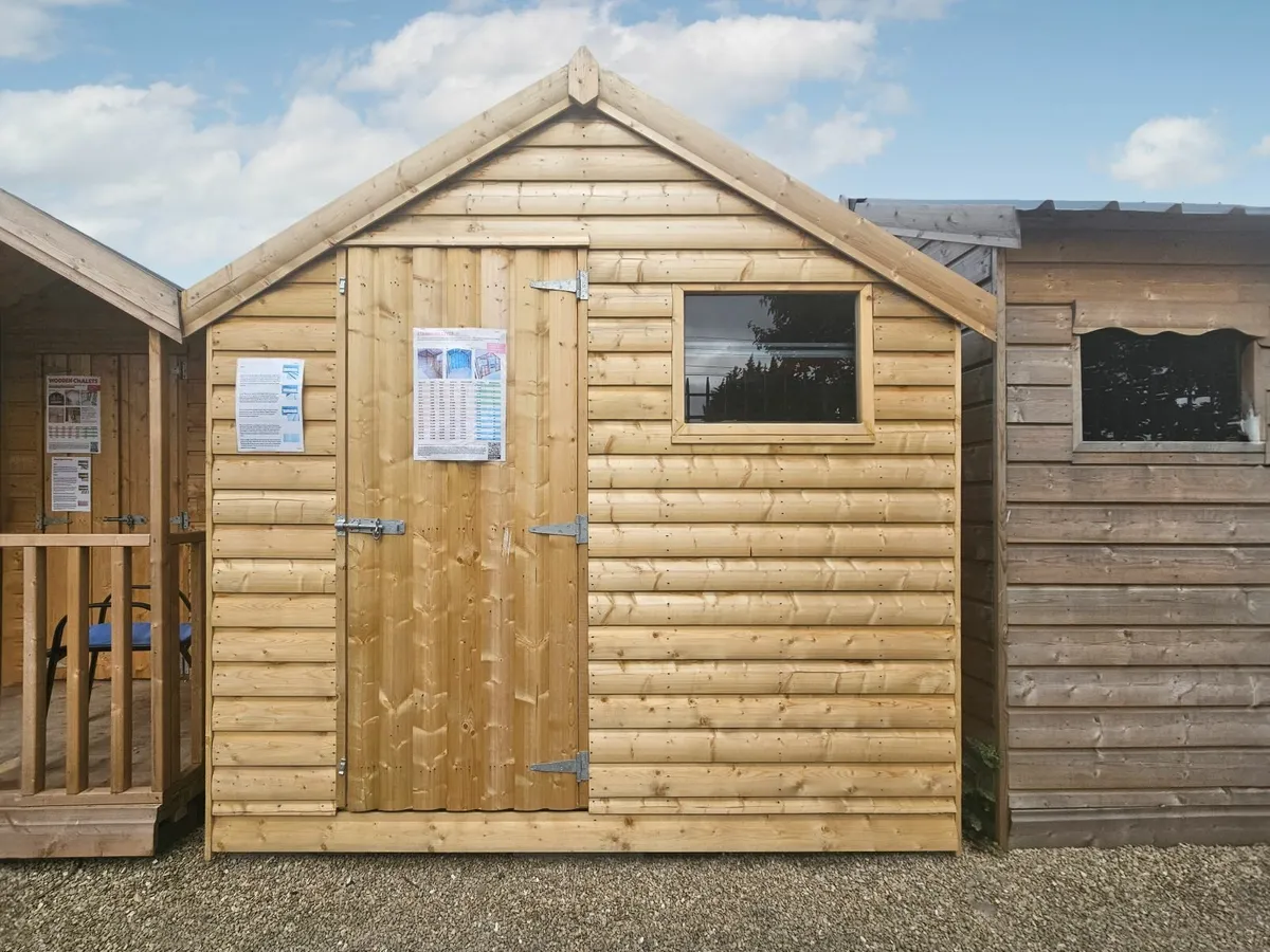 10x8 Barrel Board Wooden Shed - Image 1
