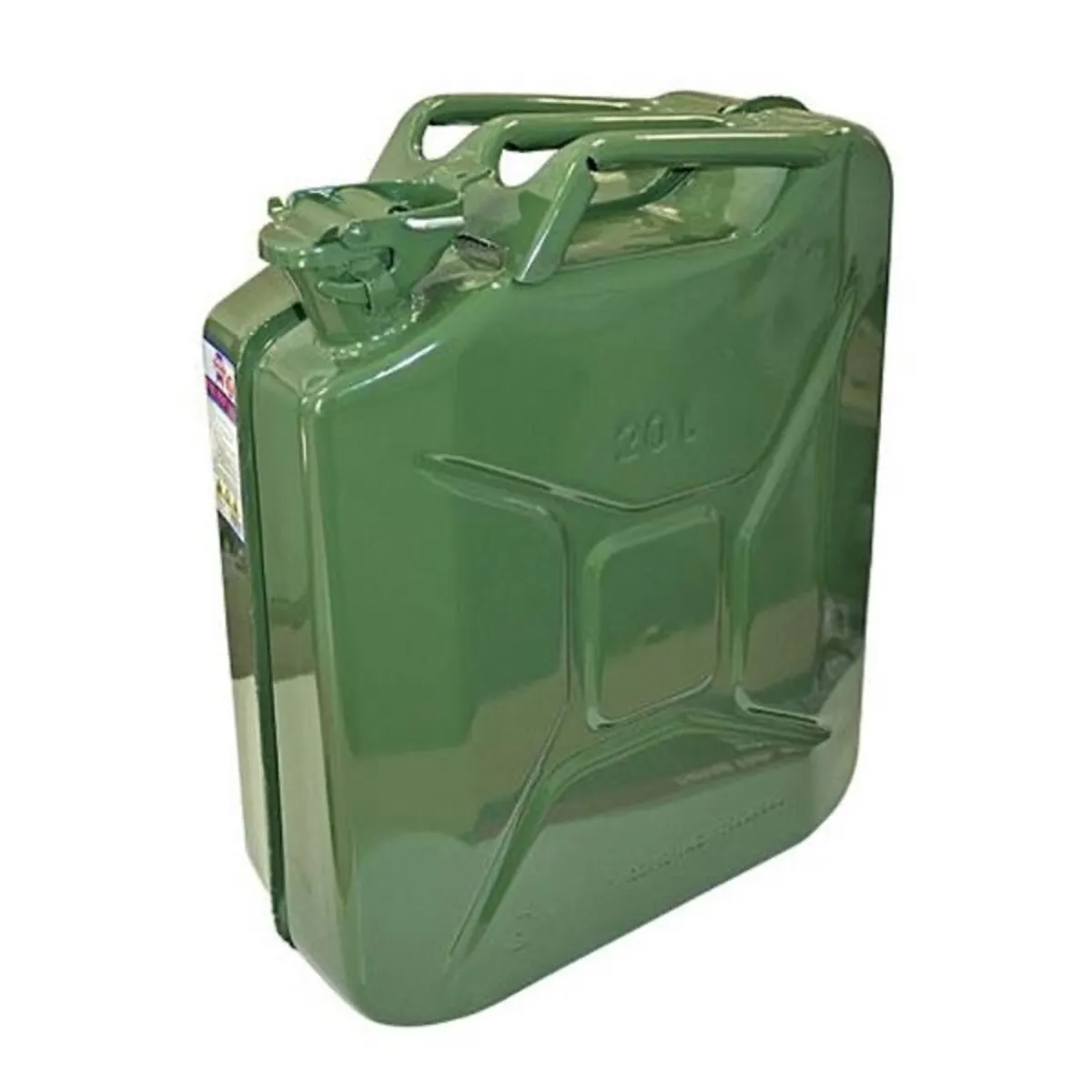 Faithfull Green Steel Jerry Can - 5L, 10L and 20L - Image 1