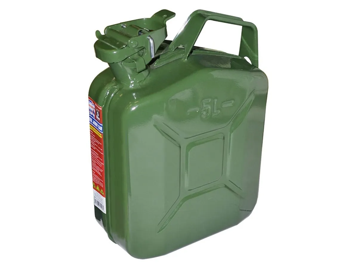 Faithfull Green Steel Jerry Can - 5L, 10L and 20L - Image 3
