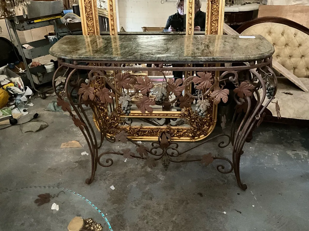 Wrought iron, console table - Image 1