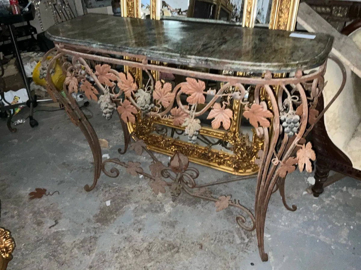 Wrought iron, console table - Image 2