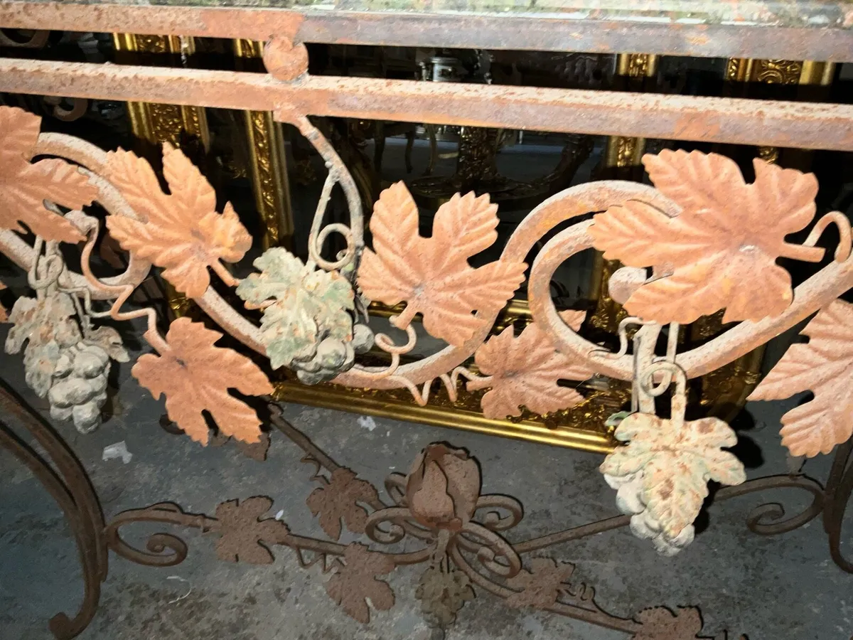 Wrought iron, console table - Image 4