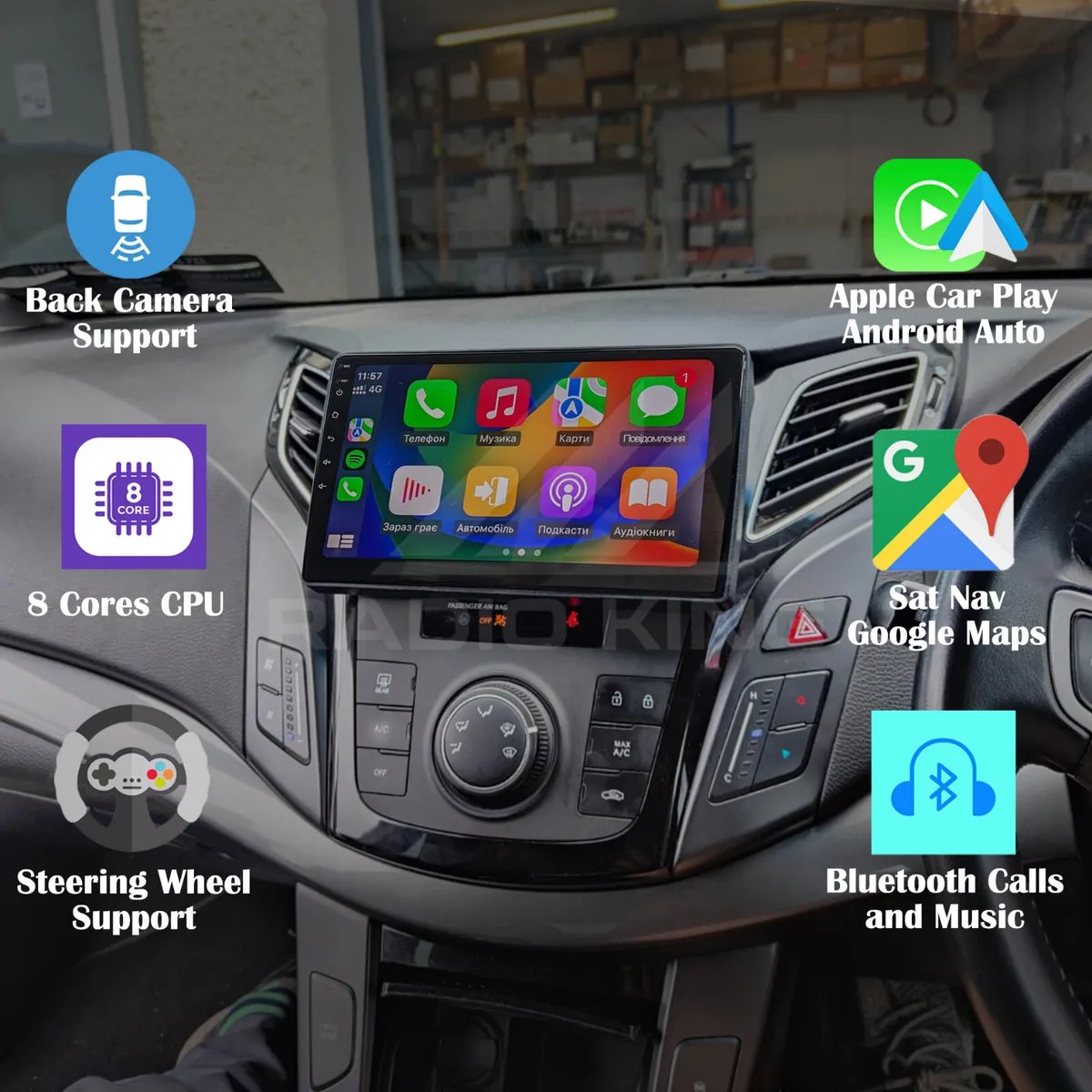 PREMIUM CARPLAY HYUNDAI i40 ANDROID AUTO STEREO - Image 1