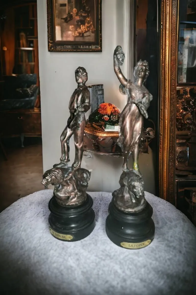 2 antique French starue - Image 1