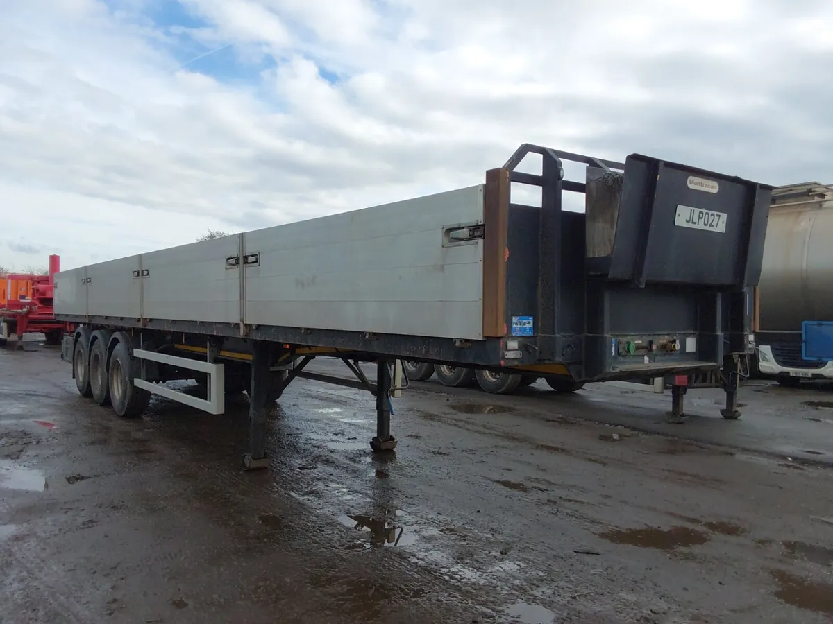 Montracon Dropside Flatbed 2015 Roller Crane Rails - Image 2