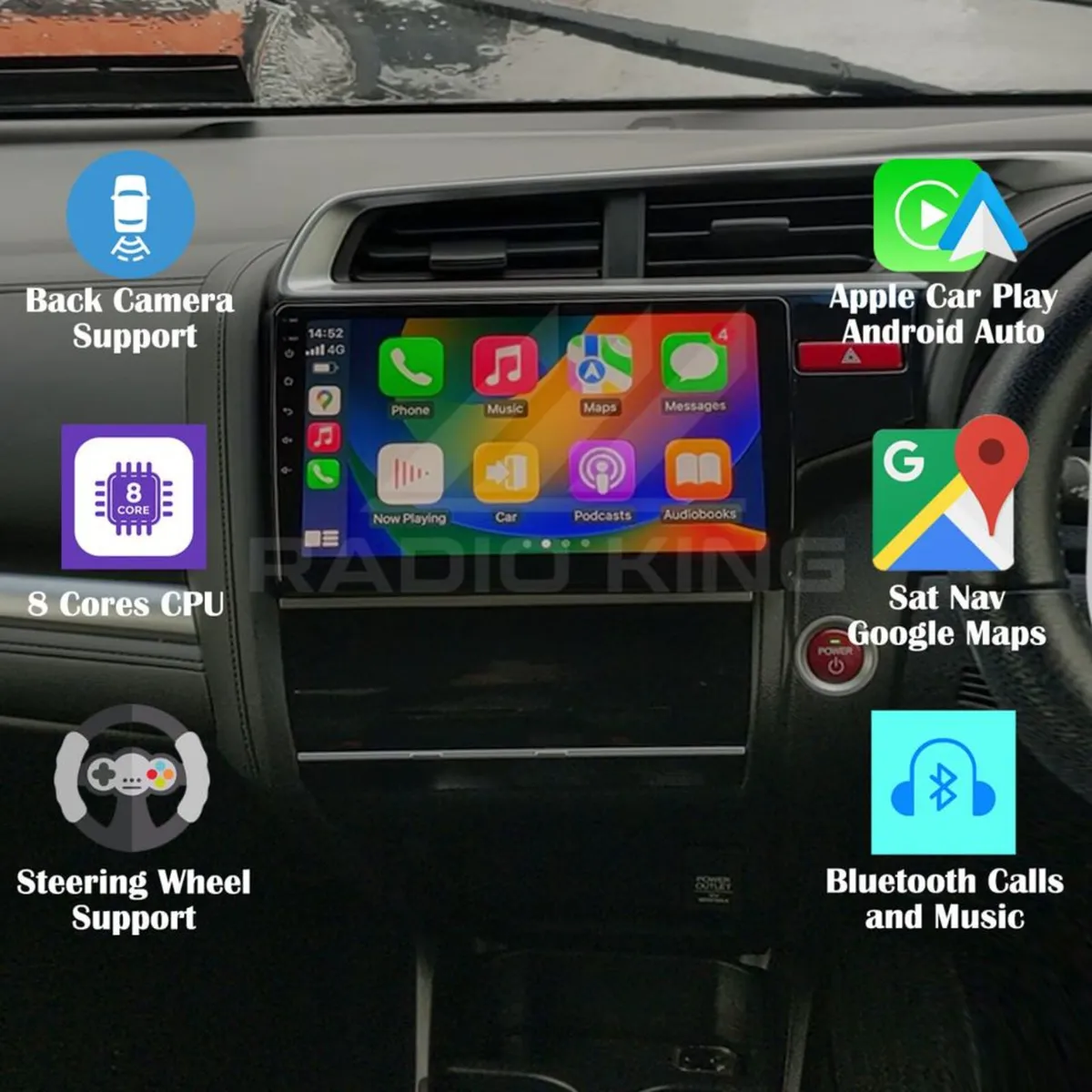 PREMIUM CARPLAY HONDA FIT ANDROID AUTO RADIO - Image 1