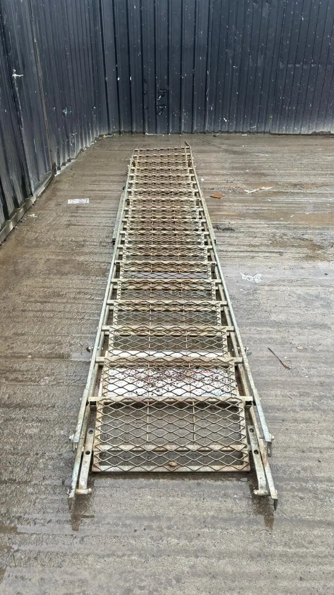 Folding Container Stairs with Hand Rail