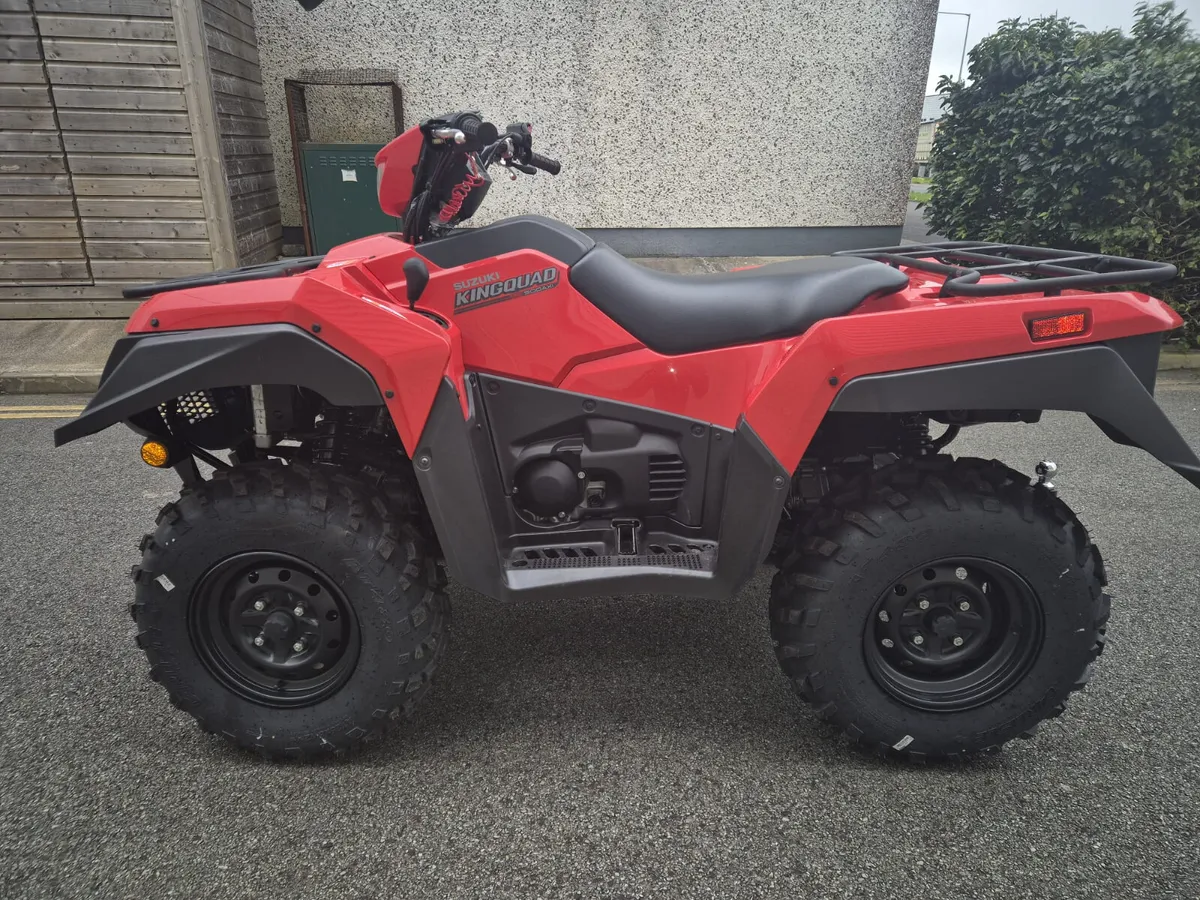 NEW 2025 SUZUKI KING QUAD 500 FINANCE NOW FOR 55 - Image 1