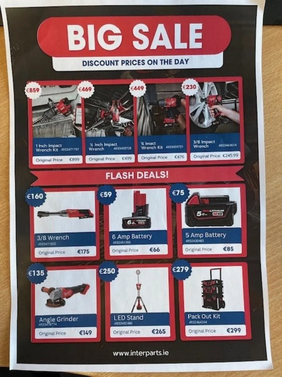 Milwaukee Special Offers - SAVE €€€€ - Image 1