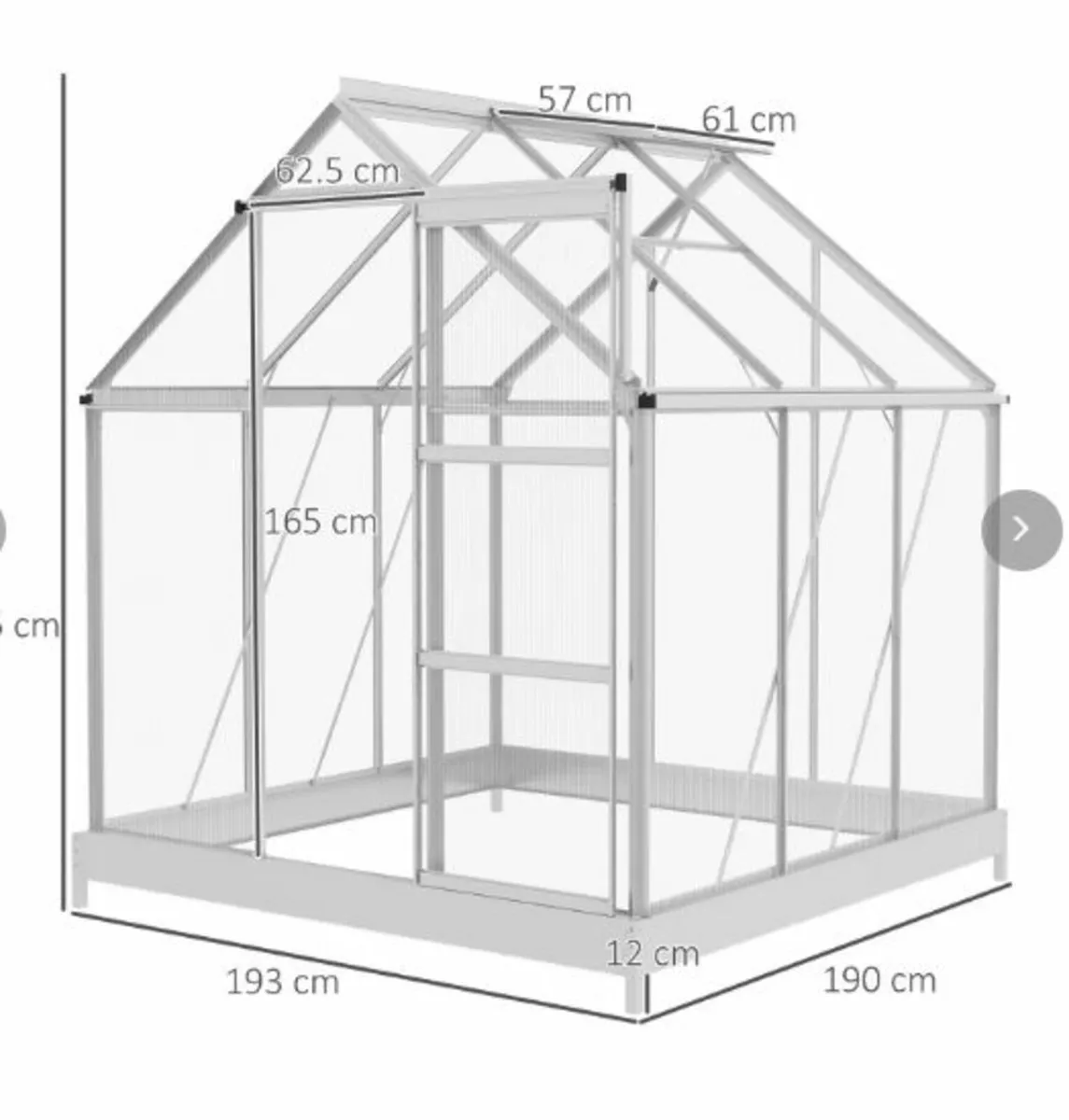 GREENHOUSE 6FT X 6FT - Image 1