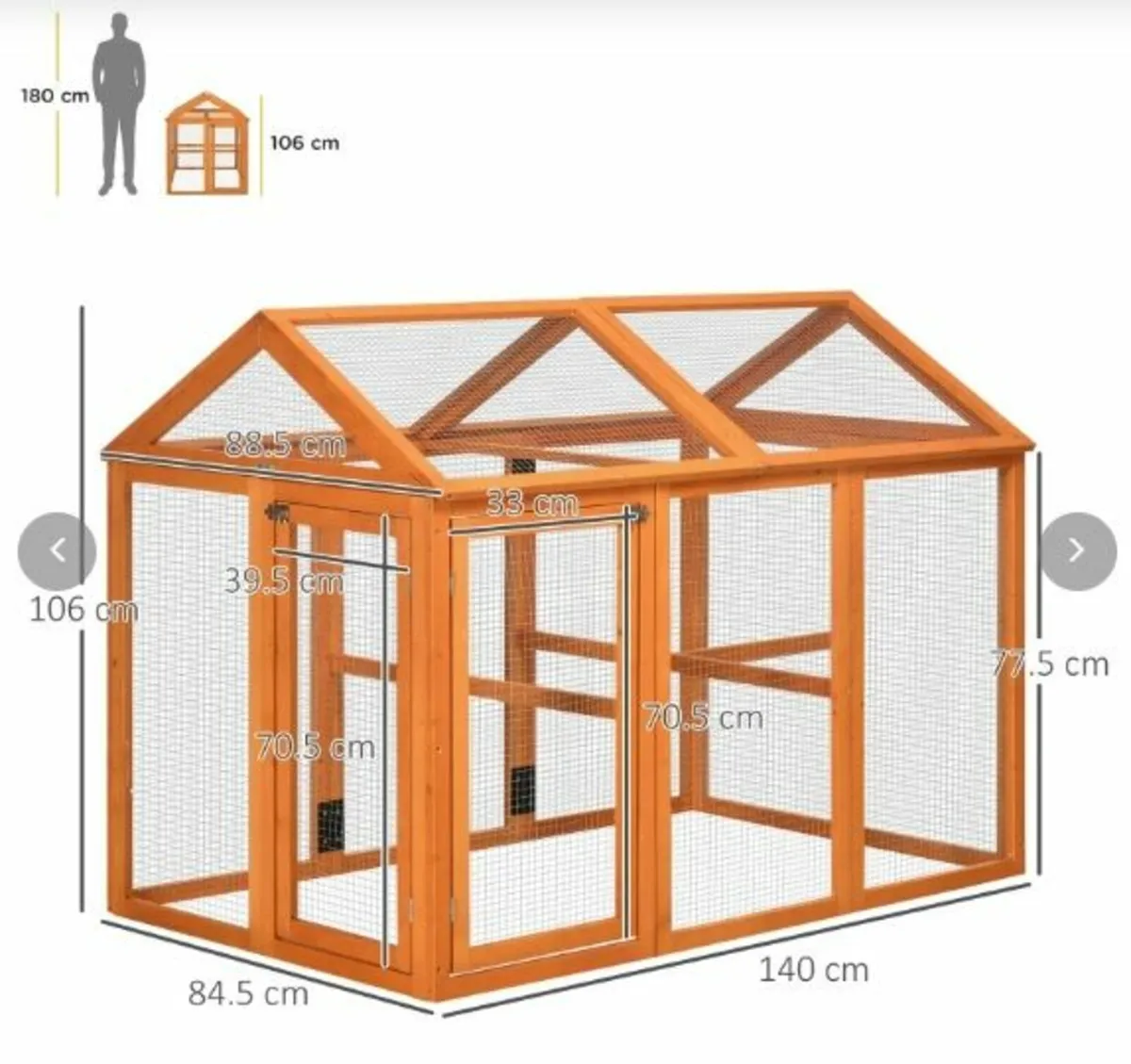 CHICKEN RUN 1.4M 2.8M EXTENDABLE - Image 2