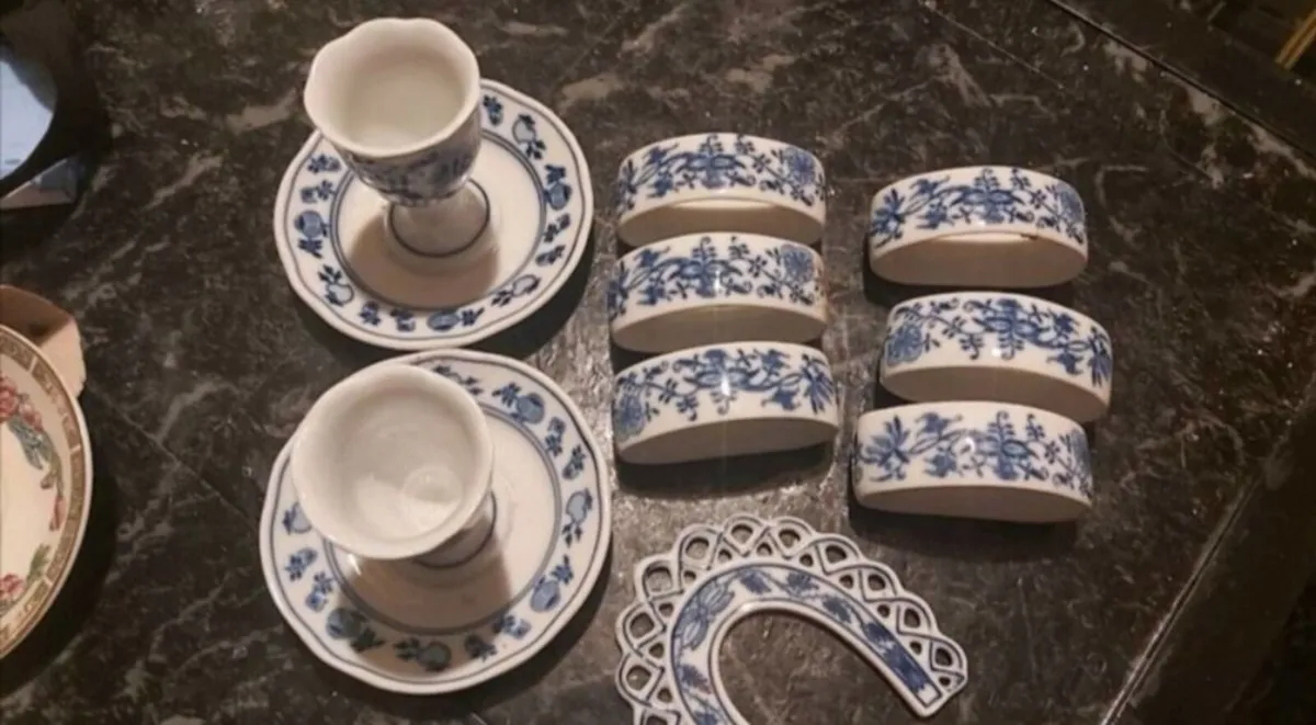 Antique Bohemian breakfast set - Image 1