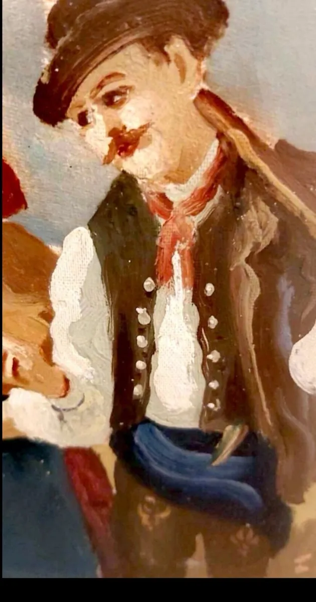 Harvest - antique oil painting - Image 2