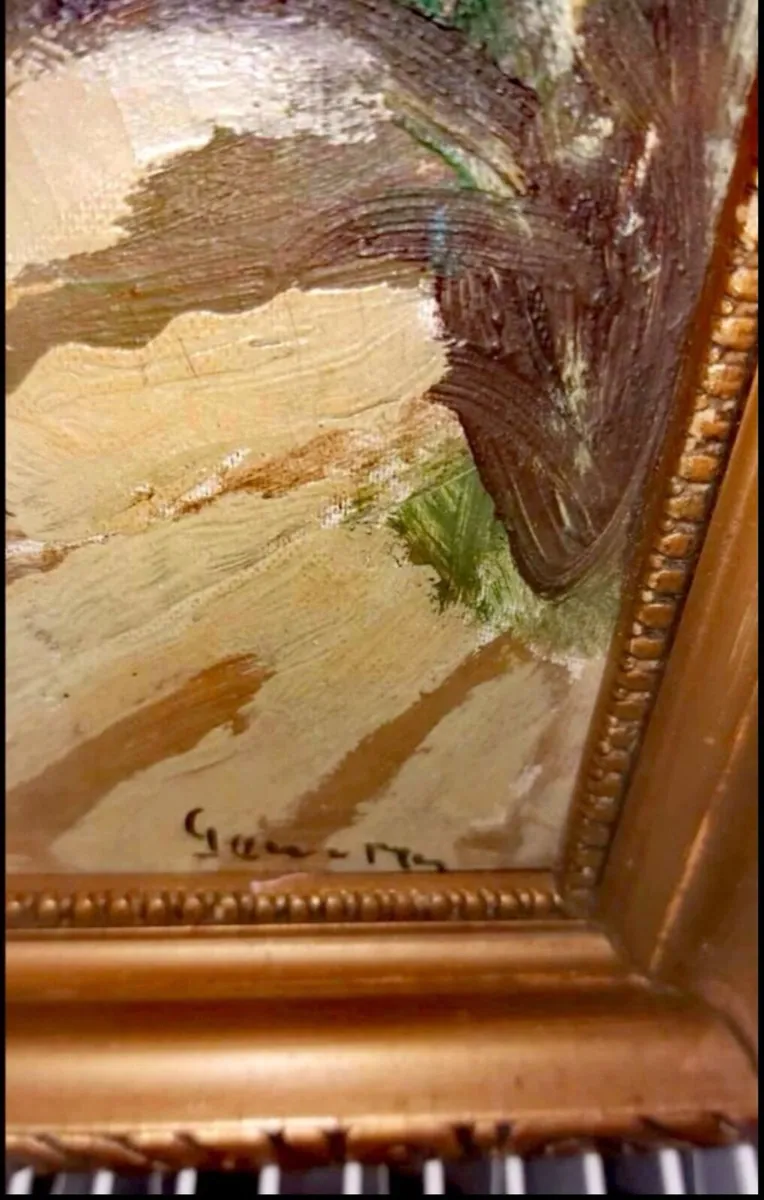 Harvest - antique oil painting - Image 3