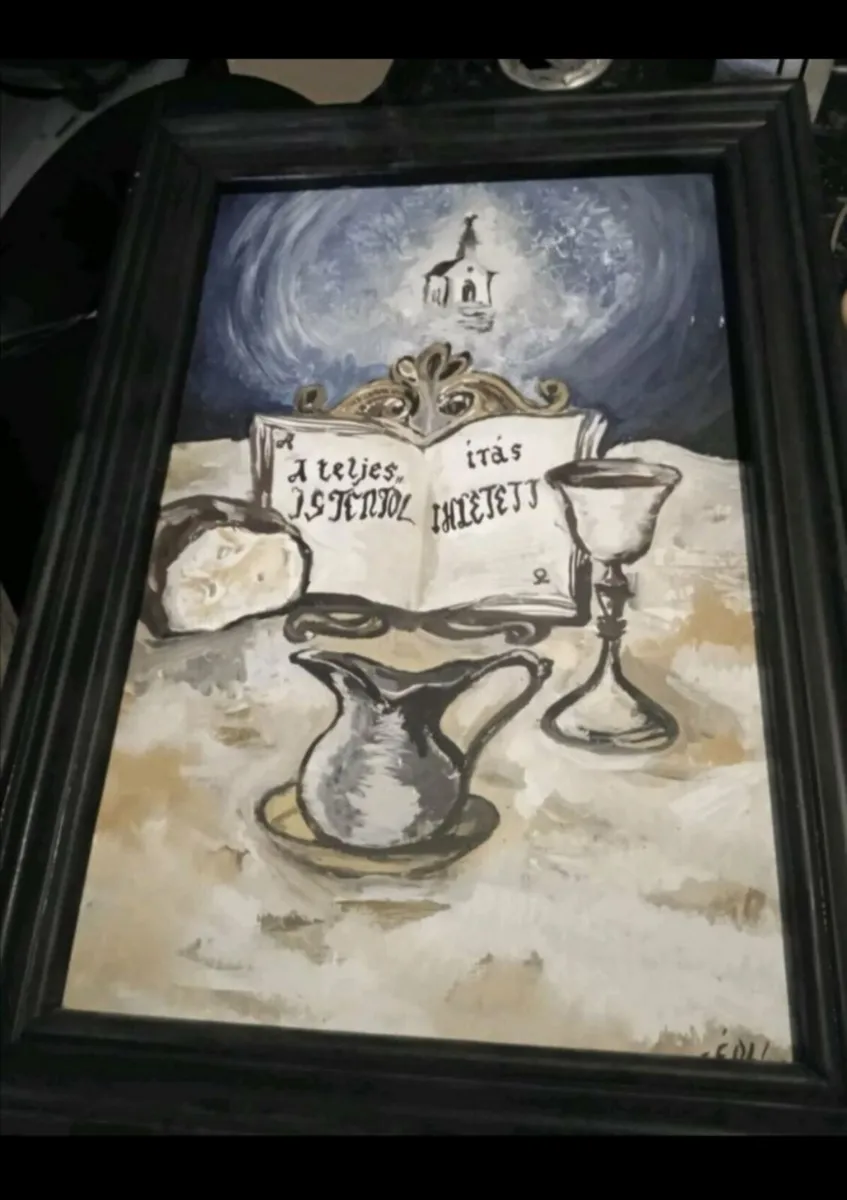 Antique oil painting - Image 1