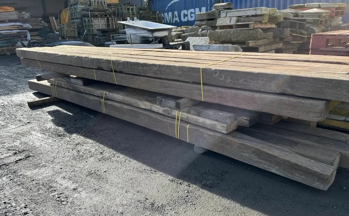 20 ft Old Hardwood  Timber Beams - Image 4