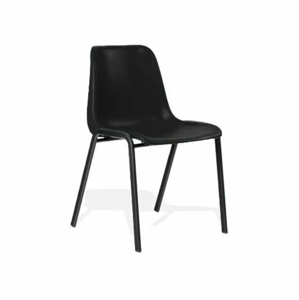 300 x New Polly Visitor Stacking Chairs - Black - Image 2