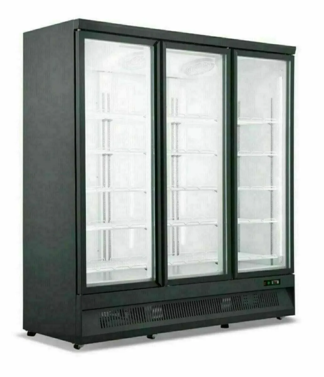Combisteel's 3 door glass display fridge