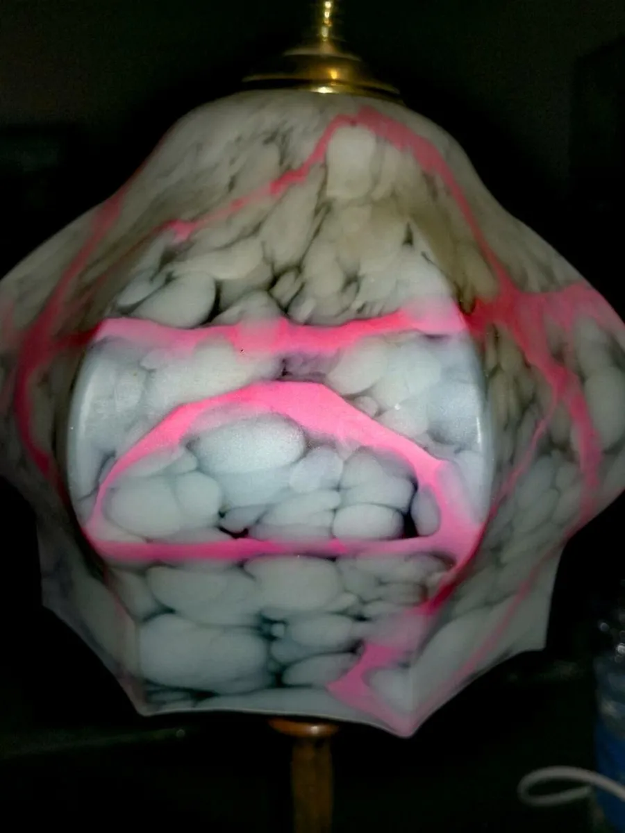 Antique hand carved wooden lamp - Image 3