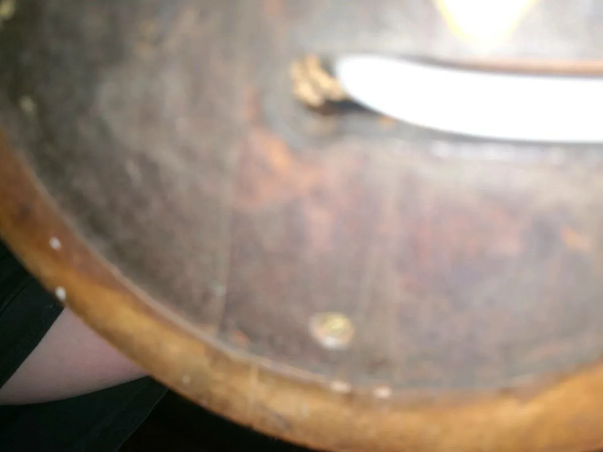 Antique hand carved wooden lamp - Image 4