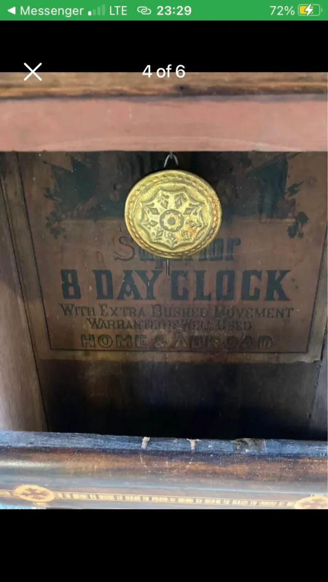 1800s Irish American clock by Donegal maker rare - Image 3