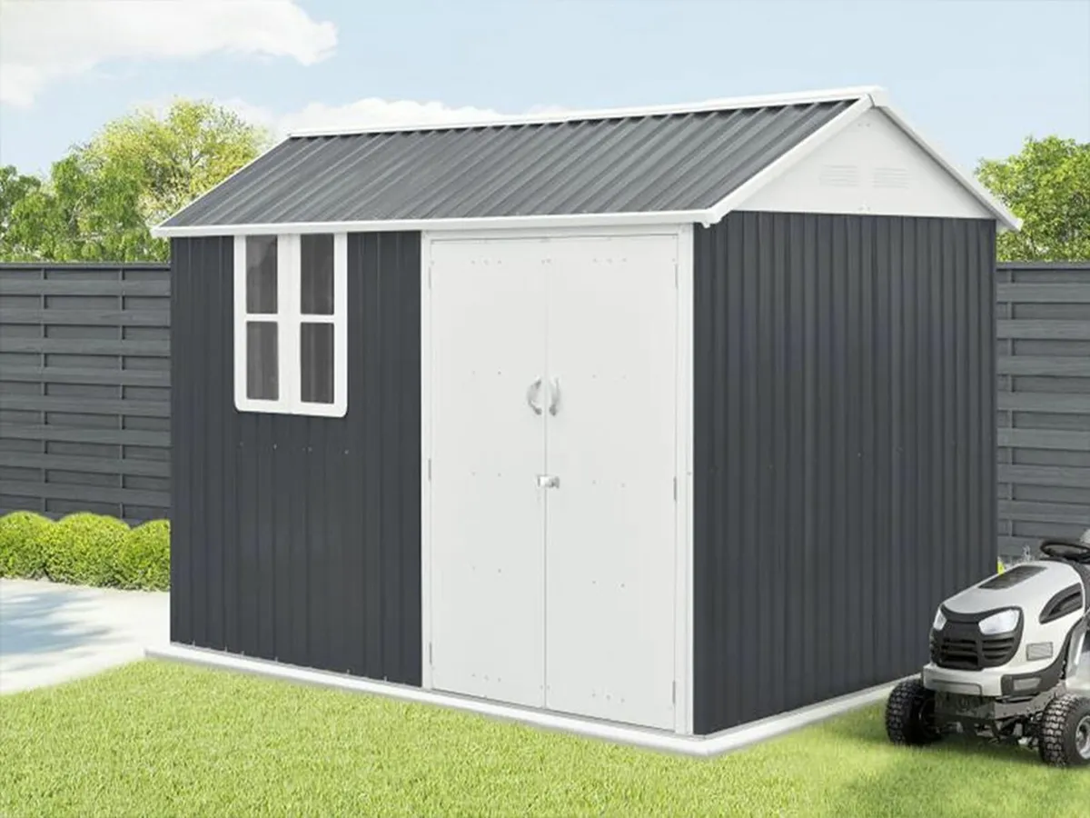 10 x 7.5 FT Steel Cottage Shed - Image 1