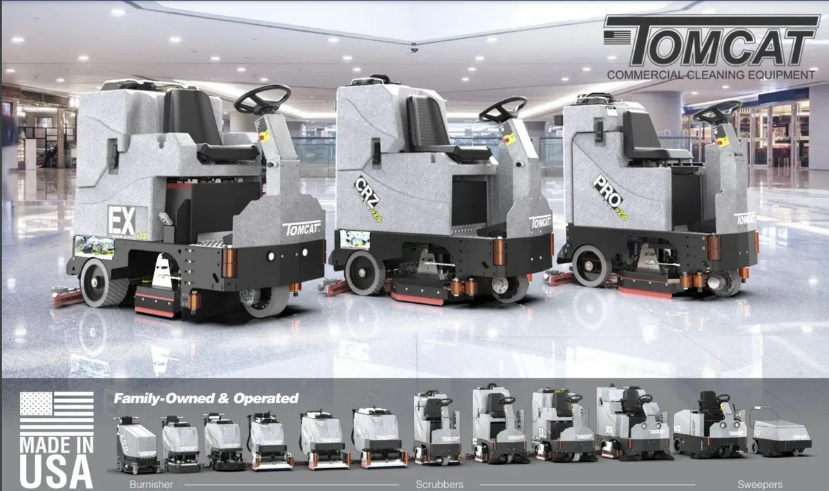 Tomcat ride on scrubber dryers Factory cleaning - Image 1