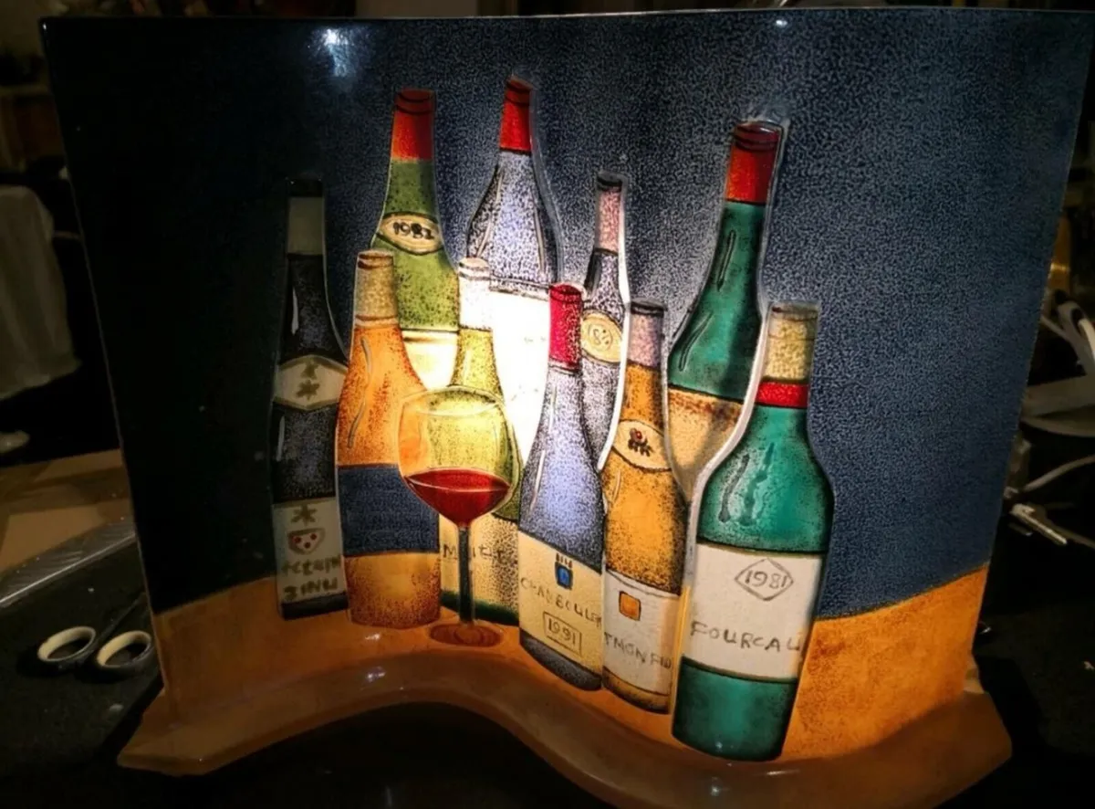 Unique French glass wave lamp beautiful - Image 1