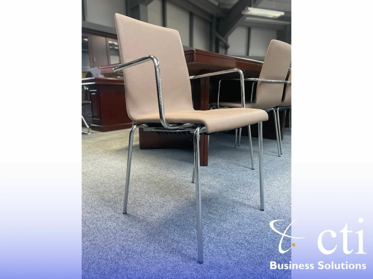 50 X Pedrali Leather Meeting Chairs - Pristine - Image 4