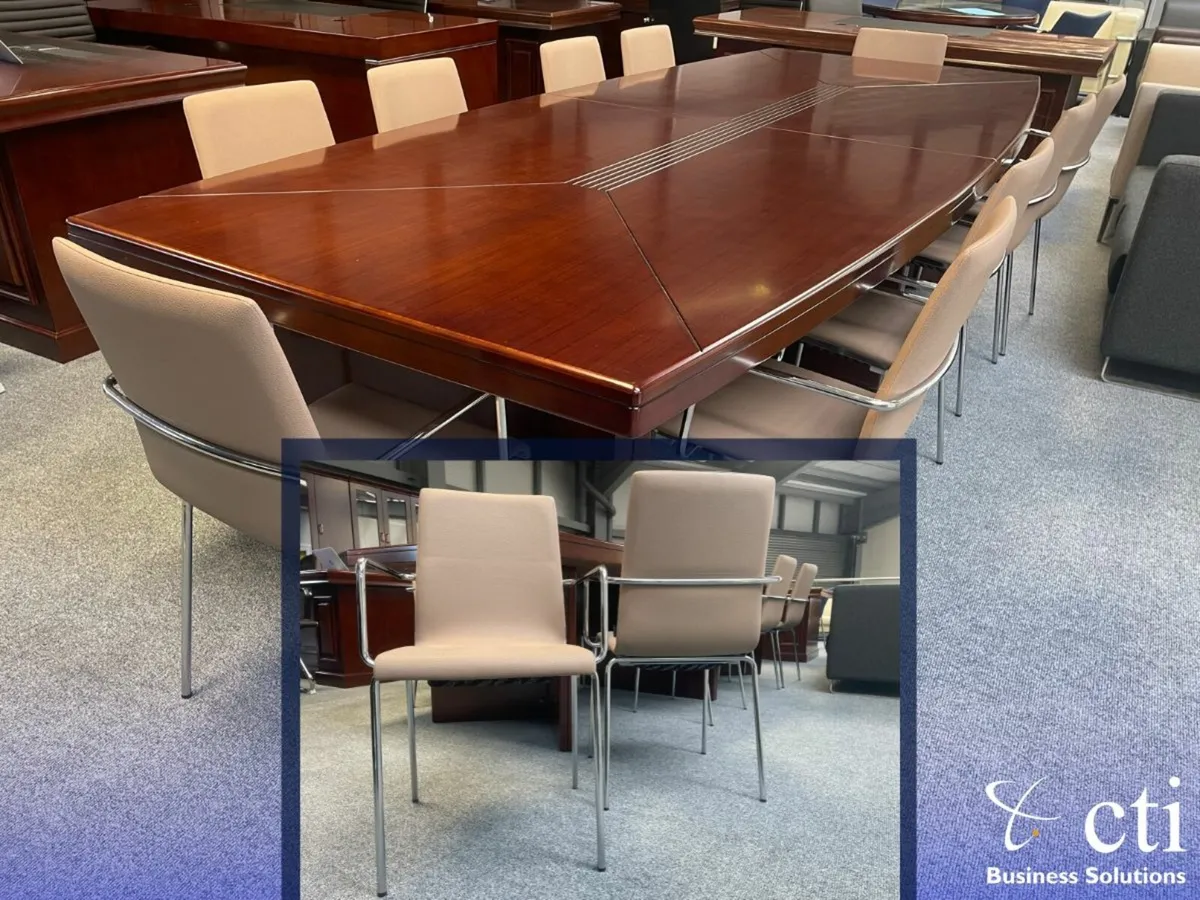 50 X Pedrali Leather Meeting Chairs - Pristine - Image 1