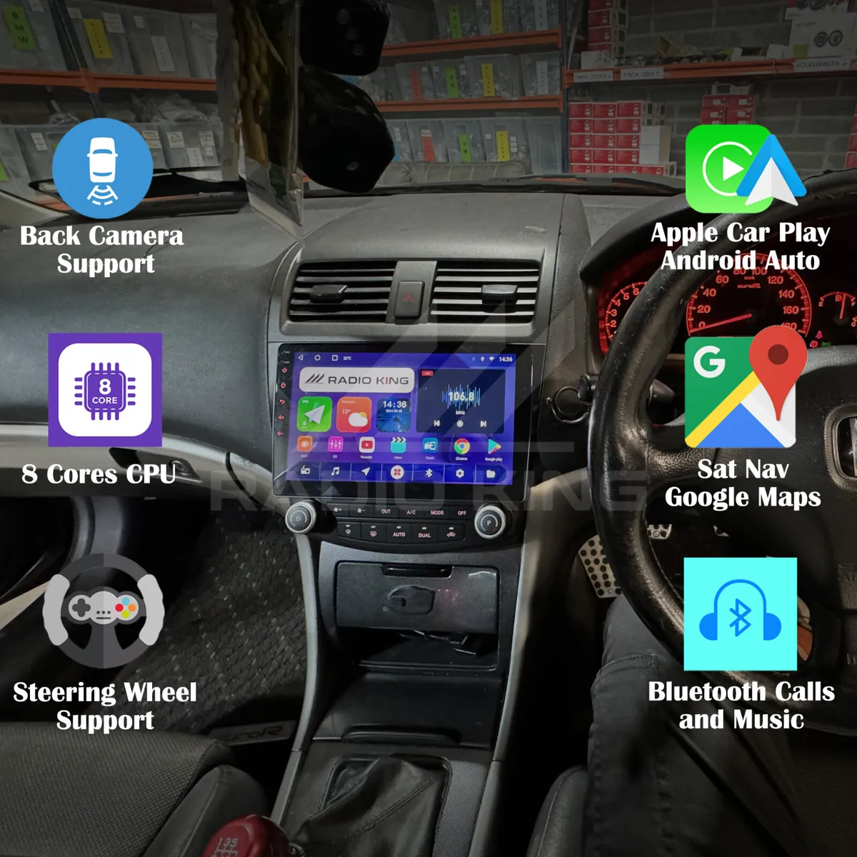 PREMIUM CARPLAY HONDA ACCORD ANDROID AUTO CarPlay - Image 1