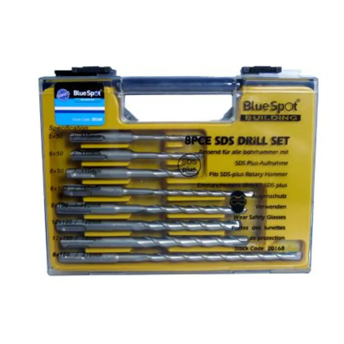 Blue Spot Tools SDS Plus Drill Bit Set -  8 PCE - Image 1