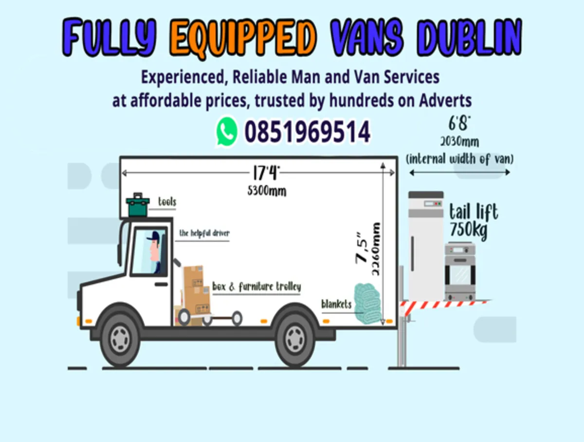 Man with a Big Box van Dublin 0851969514 - Image 4