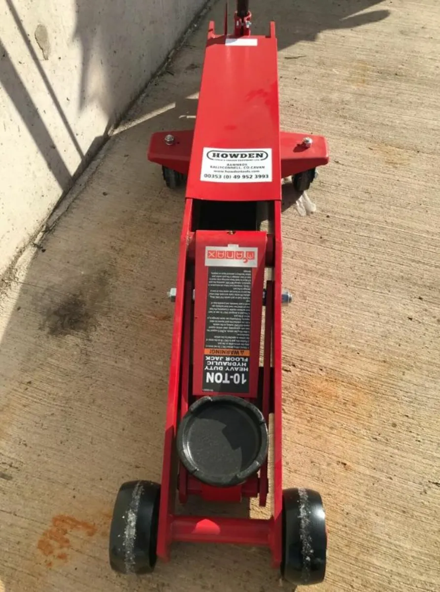 Heavy Duty 10 Tonne Trolley Jack Extra-Long Reach - Image 3