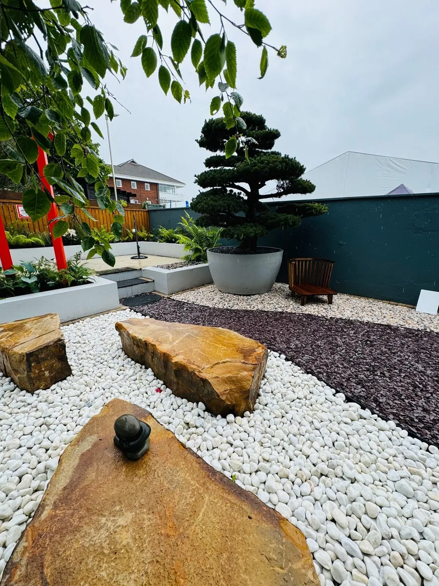 Plum slate Decorative stone chippings,Beach Pebble - Image 1