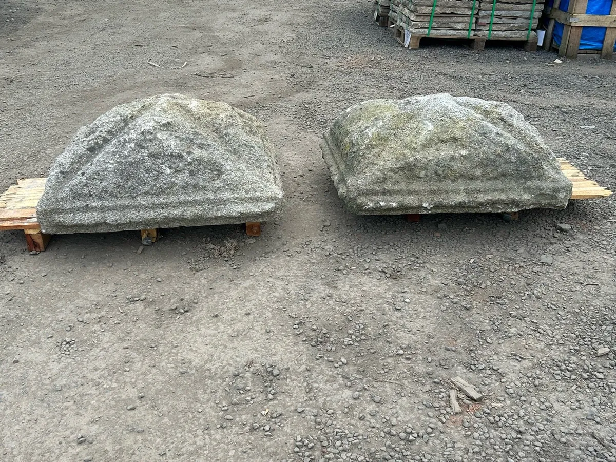 Antique  Granite  Pier  Caps - Image 1