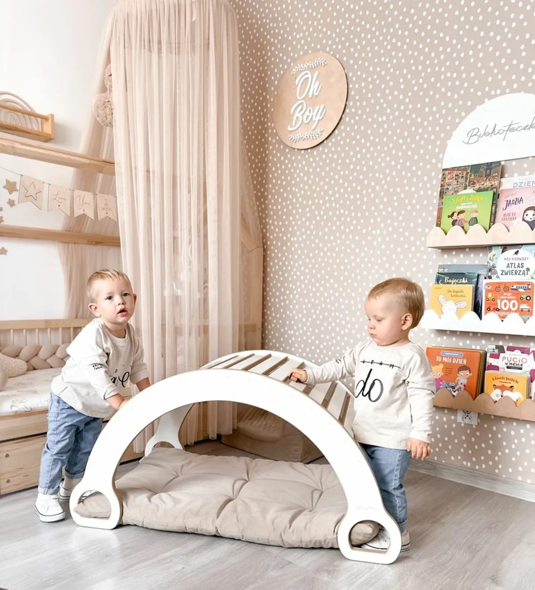 Montessori Rocker Climbing Set 3in1 White - Image 3