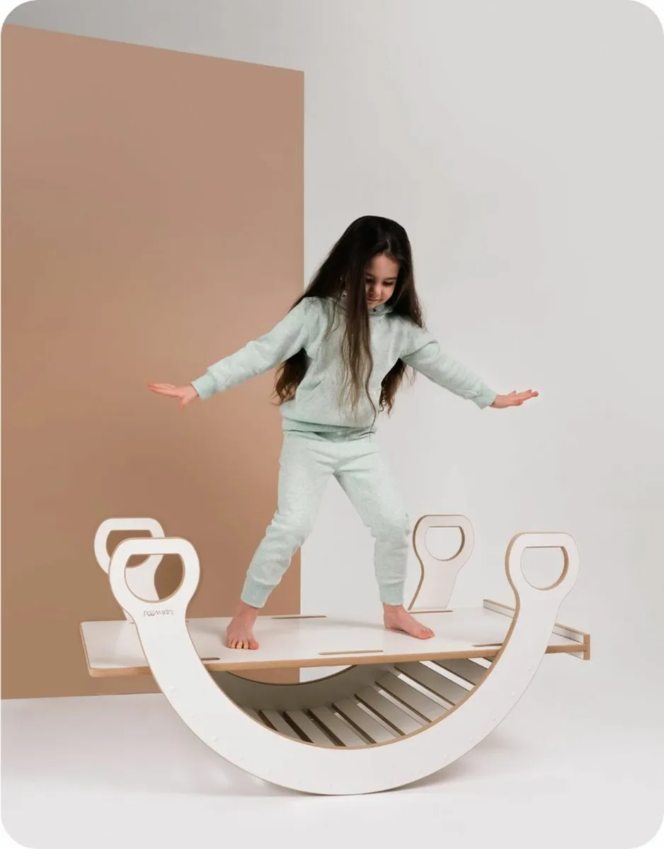 Montessori Rocker Climbing Set 3in1 White - Image 2