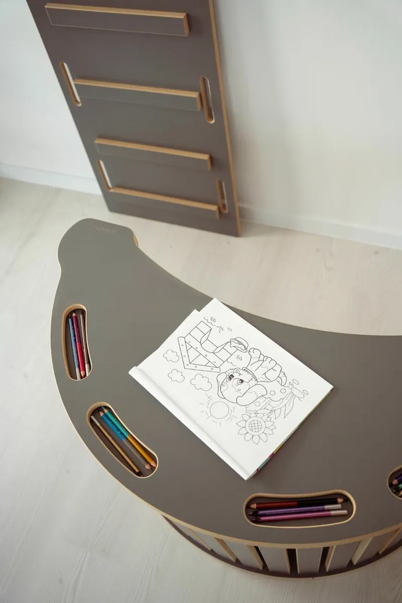 Montessori Rocker Climbing Set 3in1 Grey - Image 2