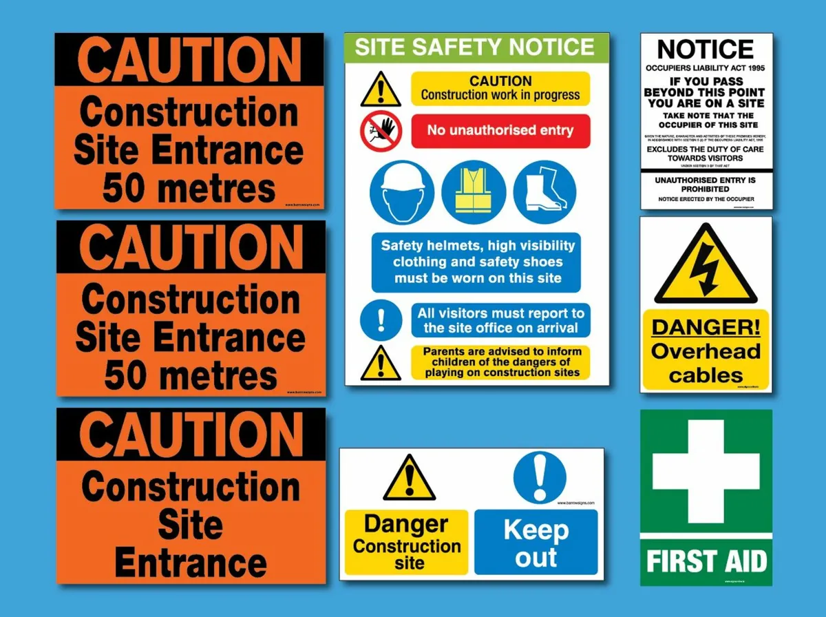 Extra value Safety Sign Pack for builders - Image 1