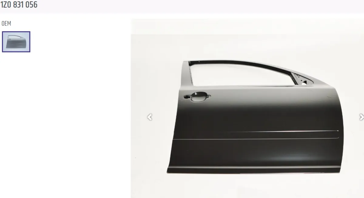 Skoda Octavia front door 1Z0831056
