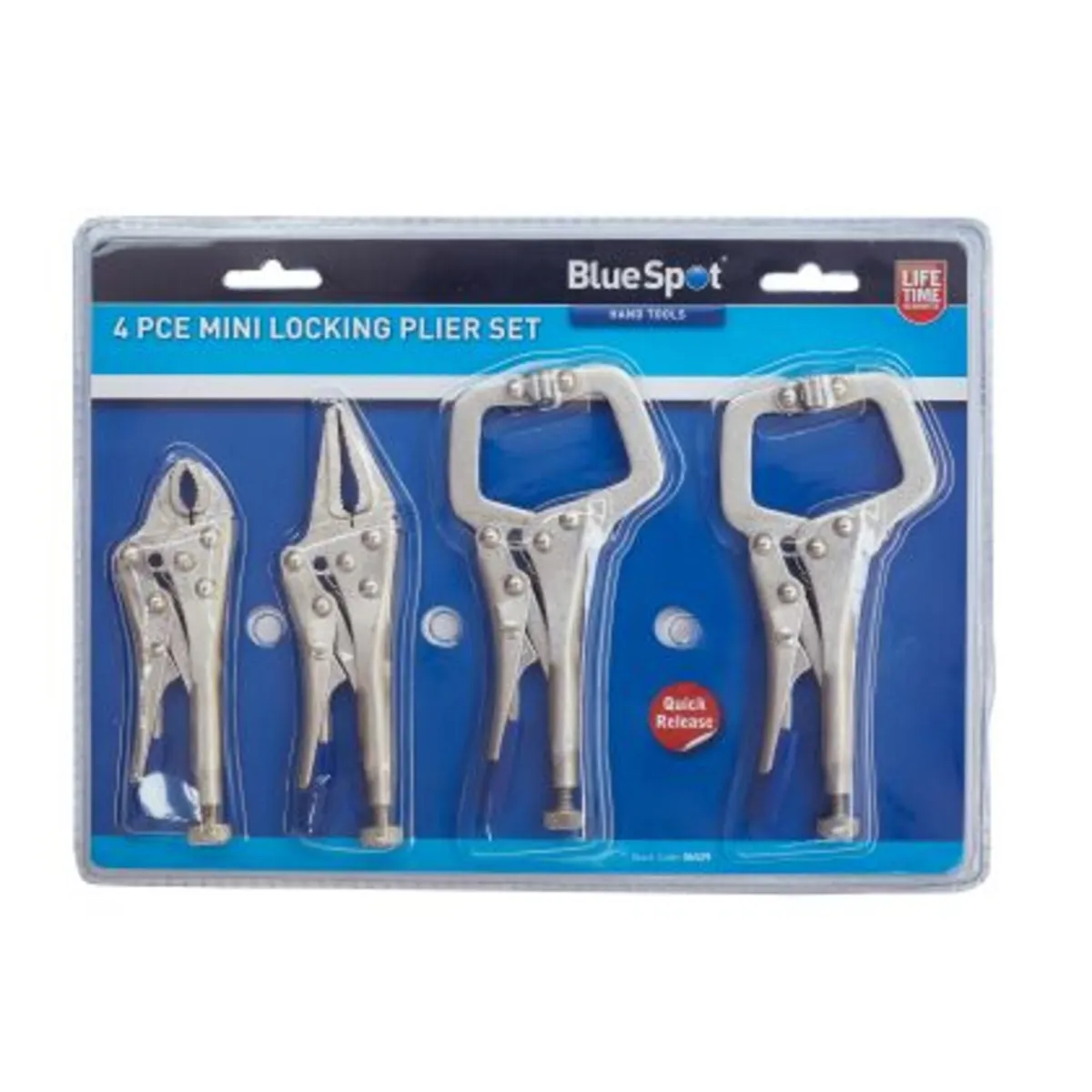 Blue Spot Tools Mini Locking Plier Set – 4 PCE - Image 1