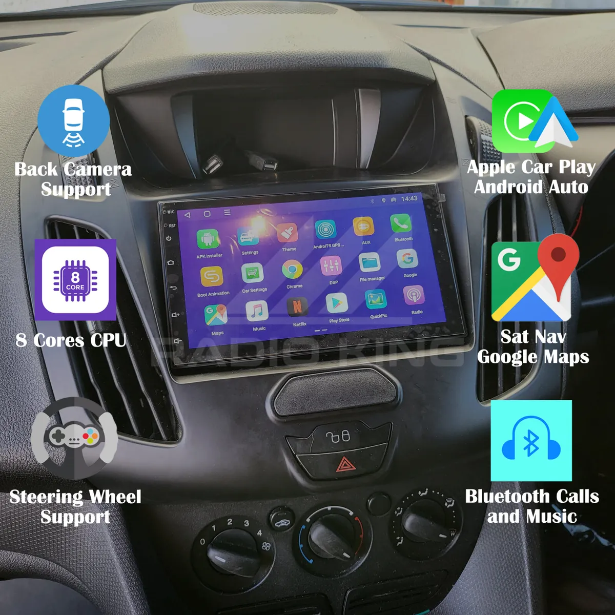 PREMIUM CARPLAY FORD TRANSIT ANDROID AUTO RADIO - Image 1