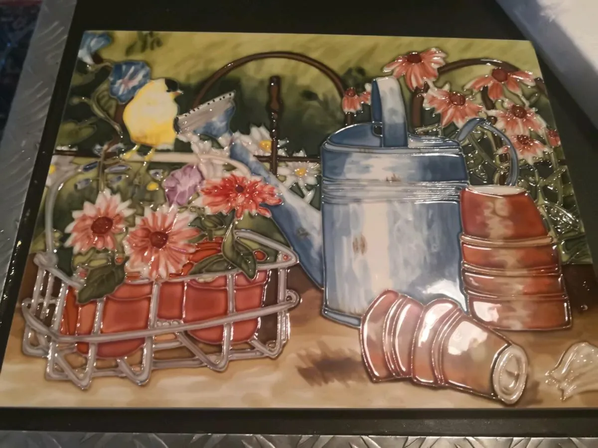 Large glazed ceramic tile picture - Image 2