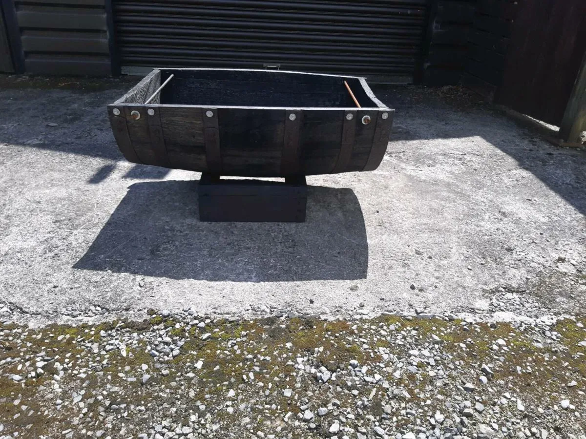 Whiskey barrel planters - Image 4