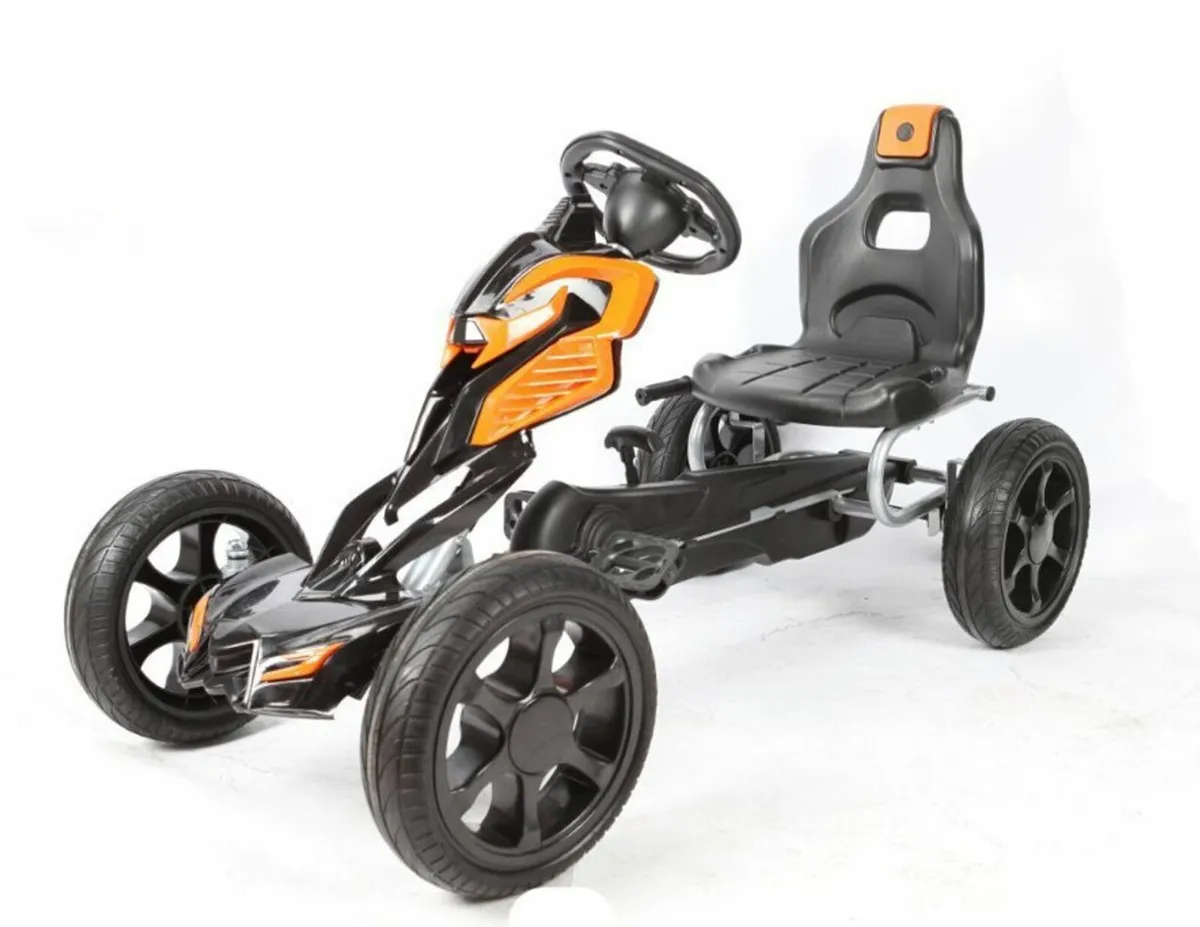 Thunder Eva Rubber Wheel Go Kart Orange - Image 1